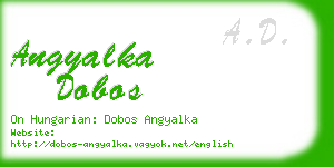 angyalka dobos business card